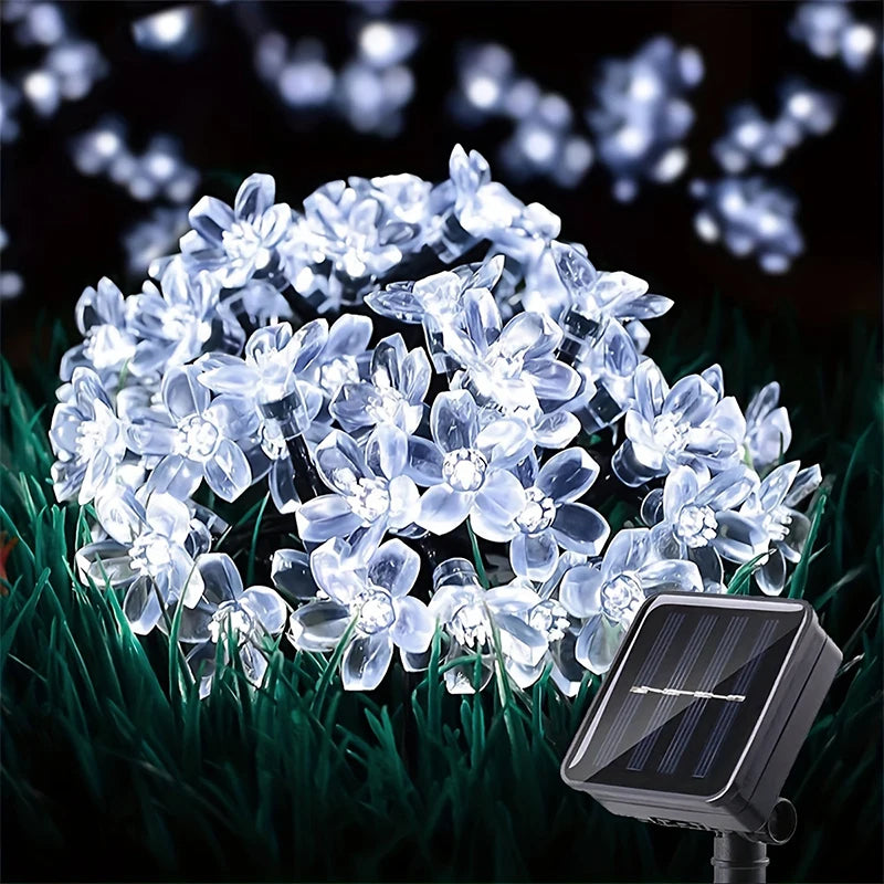Lumières Solaires Sans Fleurs, 8 Modes d'Éclairage, Étanche, pour Jardin