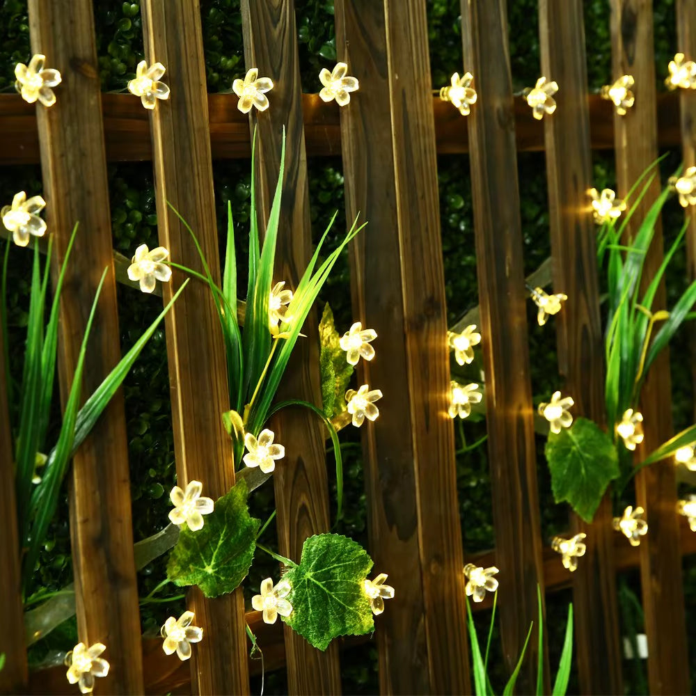 Lumières Solaires Sans Fleurs, 8 Modes d'Éclairage, Étanche, pour Jardin