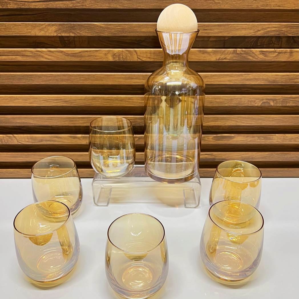 Ensemble Verres et Carafe De Luxe - 7 Pièces