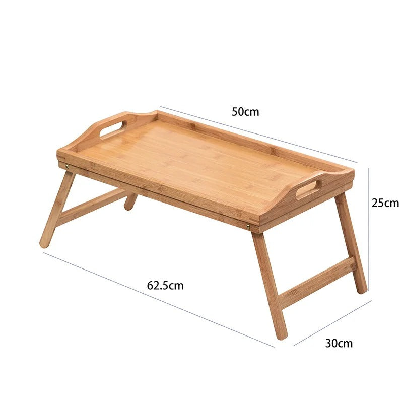 Table en Bambou Pliable pour Ordinateur Portable et Maison