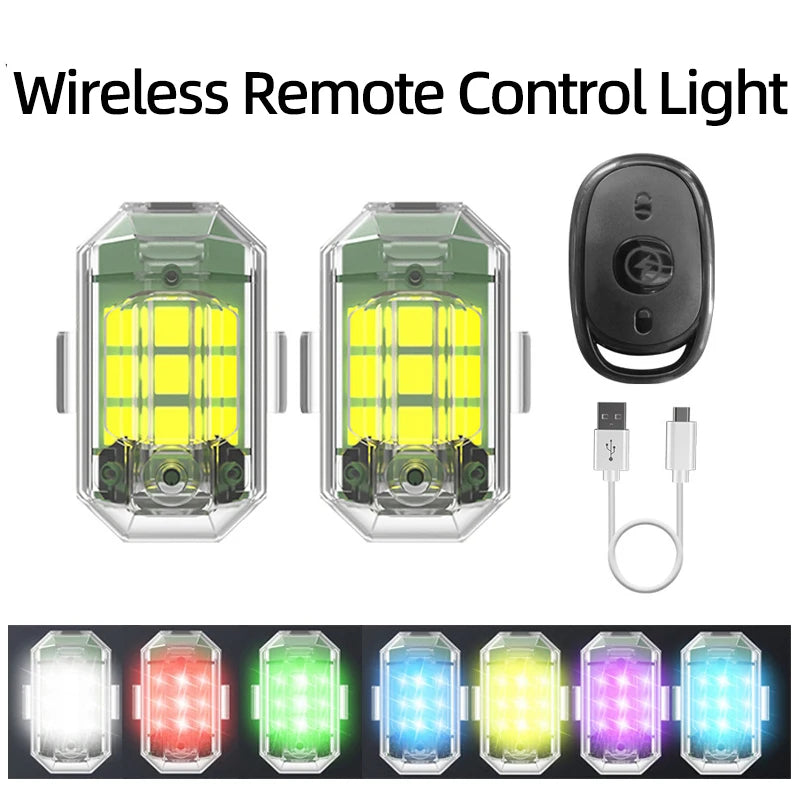 2 Voyant stroboscopique LED avec télécommande sans fil