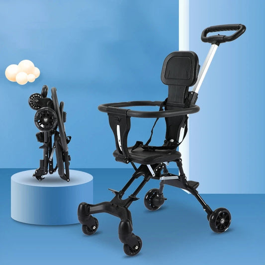 Poussette Bidirectionnelle Pliable Portable avec Coussin