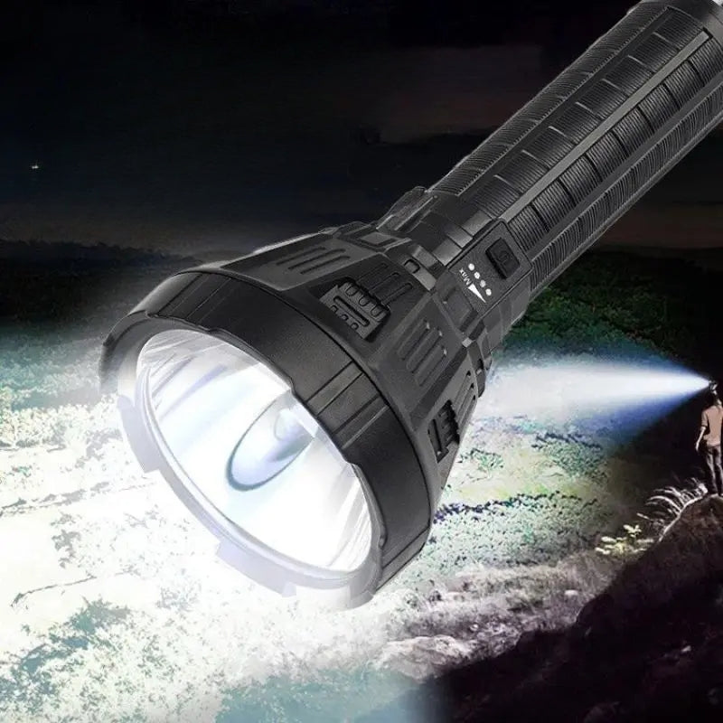 Lampe de Poche USB LED Étanche - Rechargeable, IP54, 100000 Lumens