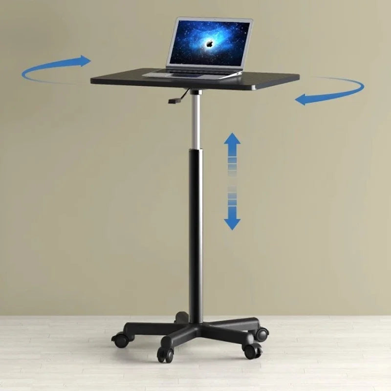 Station de Travail d'Ordinateur Debout avec Roues Réglables