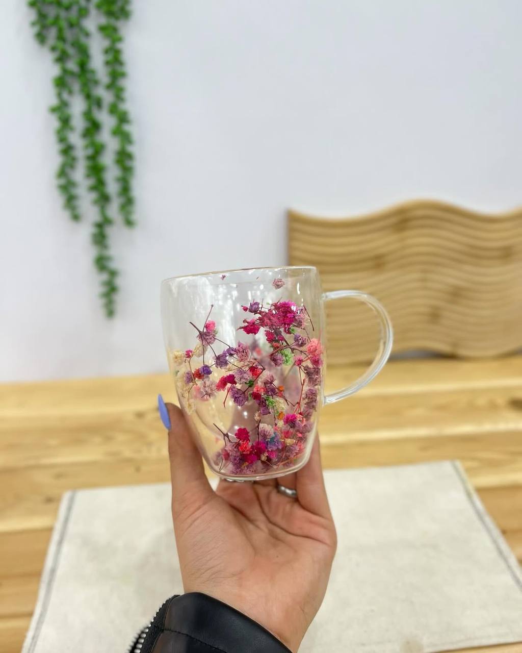 3 Tasse à Café en Verre à Double Paroi Samlife avec Poignée Couleur Mix