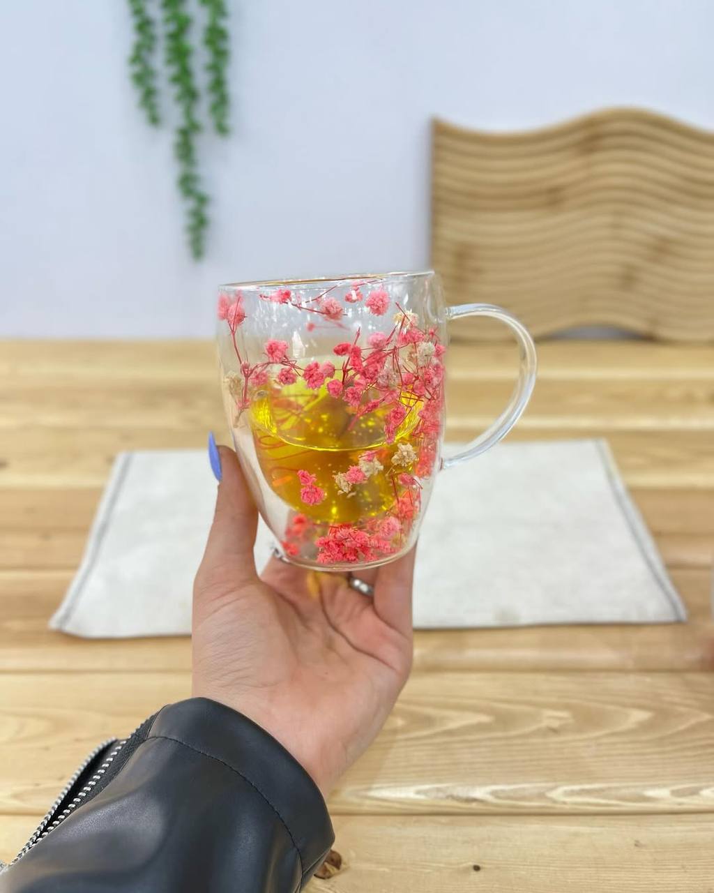 3 Tasse à Café en Verre à Double Paroi Samlife avec Poignée Couleur Mix