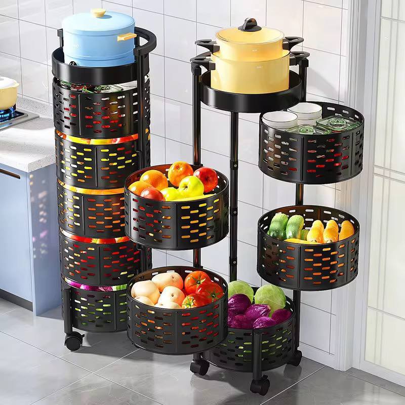 Panier à légumes rotatif pour ranger les fruits et les articles ménagers