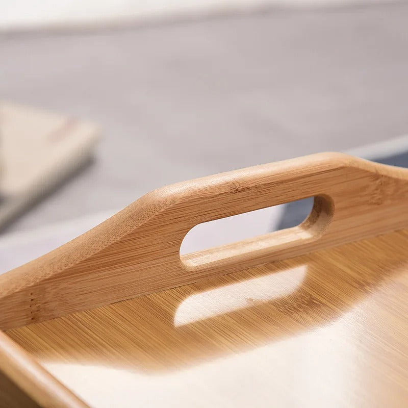 Table en Bambou Pliable pour Ordinateur Portable et Maison