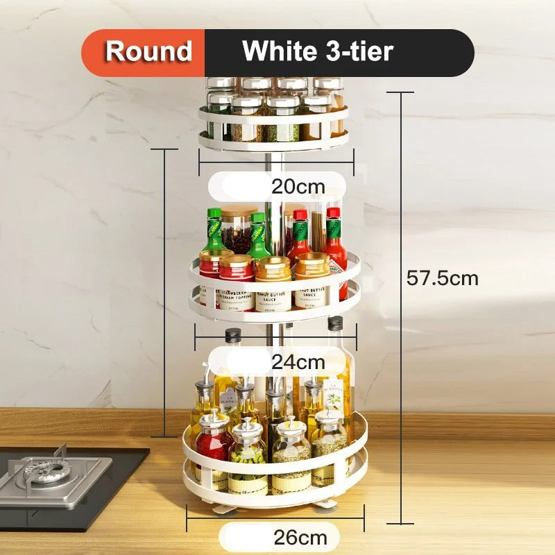 Étagère à épices rotative à 360 degrés.