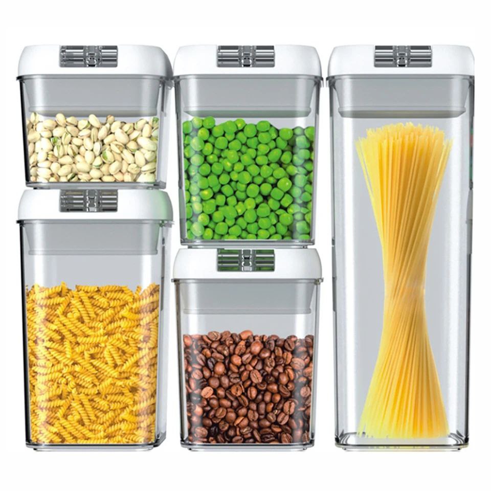 Boîtes de Récipients de Conservation en Plastique pour Nourriture - 5pcs