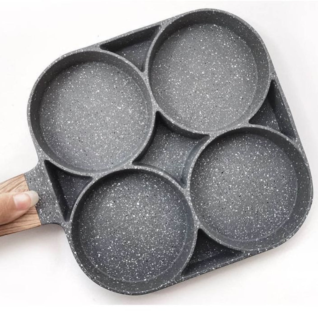 Poêle Granit antiadhésif 4 Compartiments,Crêpe,Omelette,Pancake