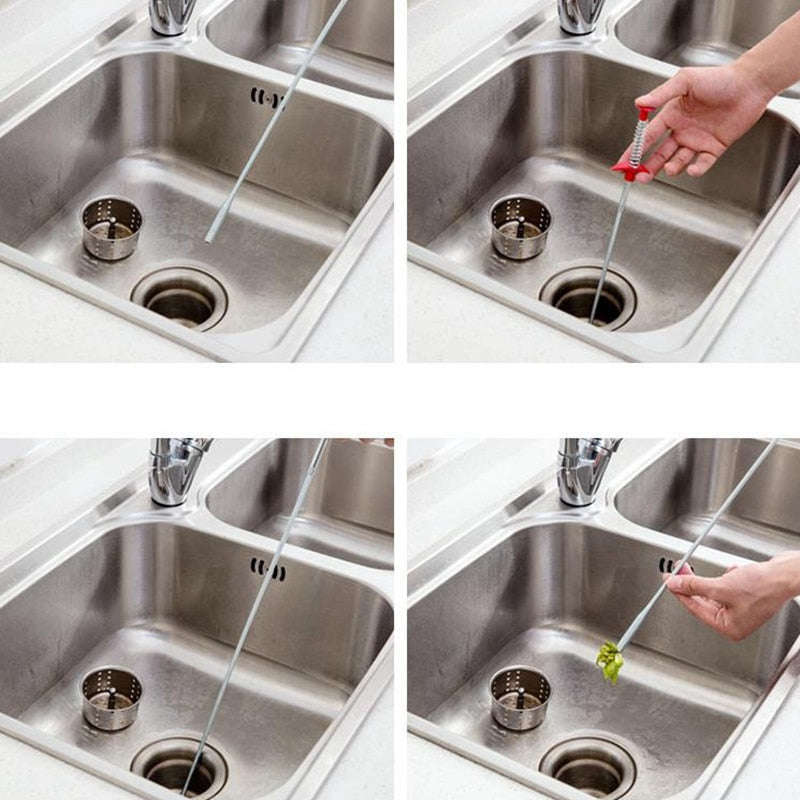 Bâtons Nettoyants Drain Snake pour Déboucher les Tuyaux Rapidement
